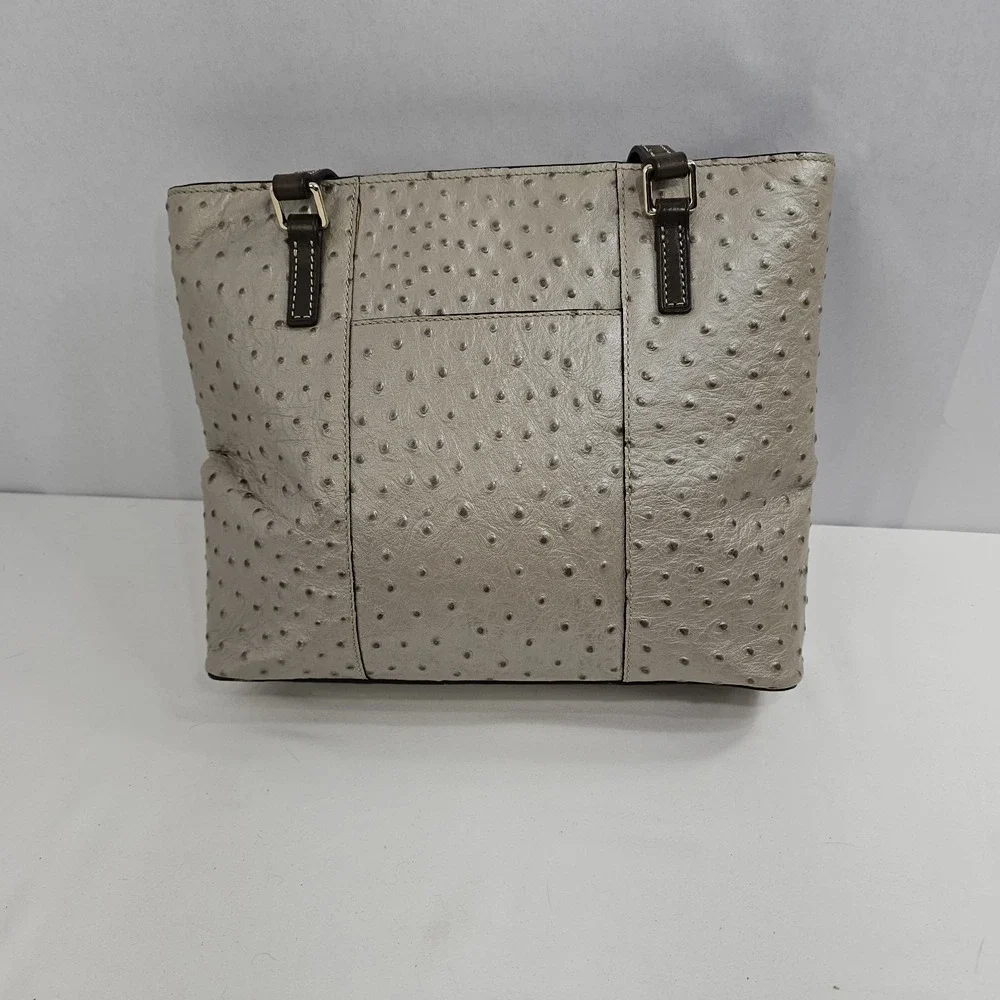 VTG AMAZING COND Dooney Bourke Ostrich Embossed Leather Tote Purse‎ EUC